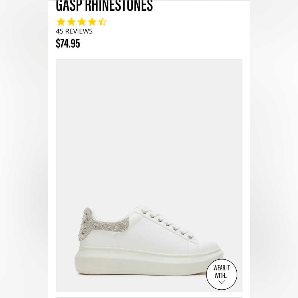 Steve Madden Gasp Rhinestone Sneakers